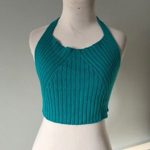 Vintage knit crop halter